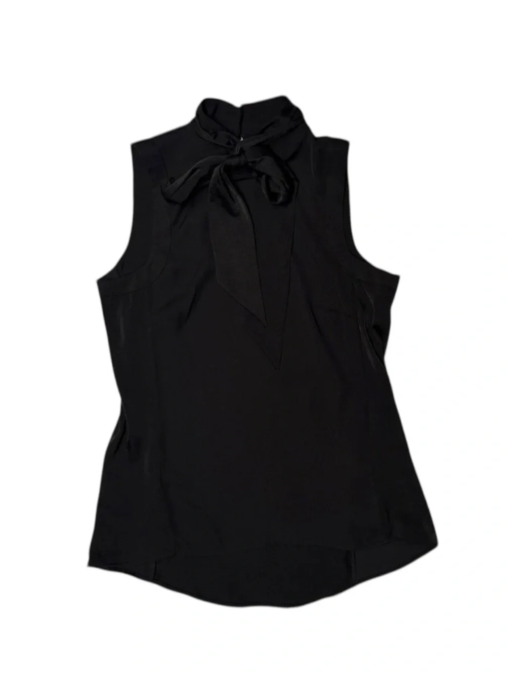 H&M Sleeveless Tie Front Blouse in Black - Picture 2 of 3